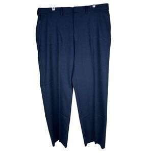 J.M. Haggar Classic Fit Navy Dress Pants 38X29 Polyester Blend Mens
